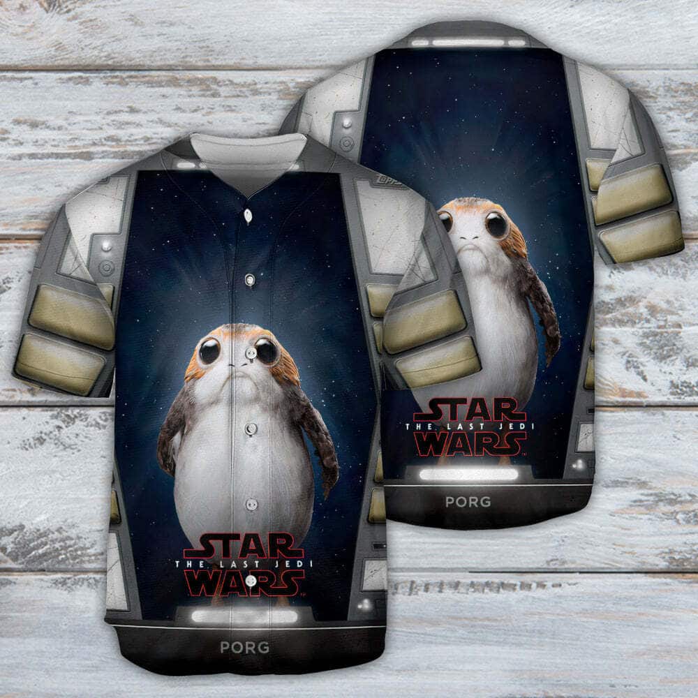 Star Wars Porgs Exist So Cute Baseball Jersey Star Wars Porgs Exist So Cute Baseball Jersey