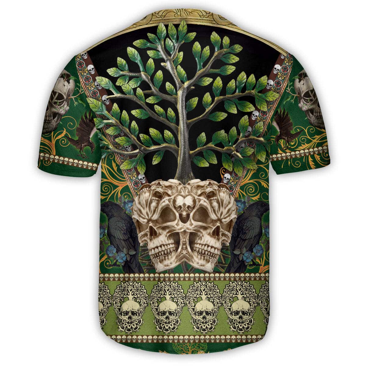 Skull Trees Baseball Jersey Gift For Sporty Boyfriend Skull Trees Baseball Jersey Gift For Sporty Boyfriend