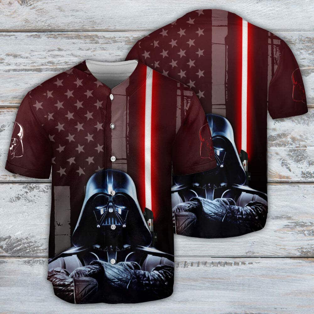 Star Wars Darth Vader Baseball Jersey American Flag Gift For Him Star Wars Darth Vader Baseball Jersey American Flag Gift For Him