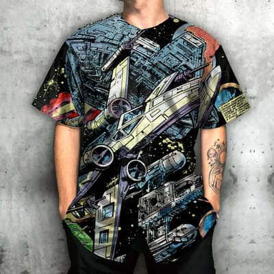 Star Wars Baseball Jersey Han Solo Spaceship Gift For Husband Star Wars Baseball Jersey Han Solo Spaceship Gift For Husband