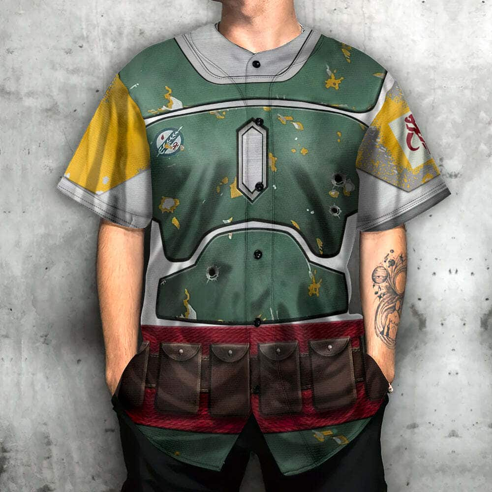 Star Wars Baseball Jersey Boba Fett Cosplay Birthday Gift For Dad From Son