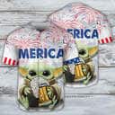 Star Wars Baseball Jersey Baby Yoda With Beer Gift For Sporty Friend