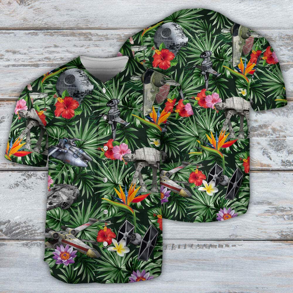 Star Wars Baseball Jersey Space Ships Palm Leaves Pattern Gift For Daughter Star Wars Baseball Jersey Space Ships Palm Leaves Pattern Gift For Daughter