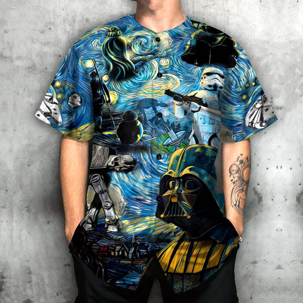 Darth Vader Star Wars Baseball Jersey Starry Night Hope And Mysteries