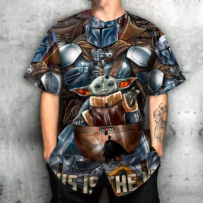 Vintage Baby Yoda Star Wars Baseball Jersey This Is The Way