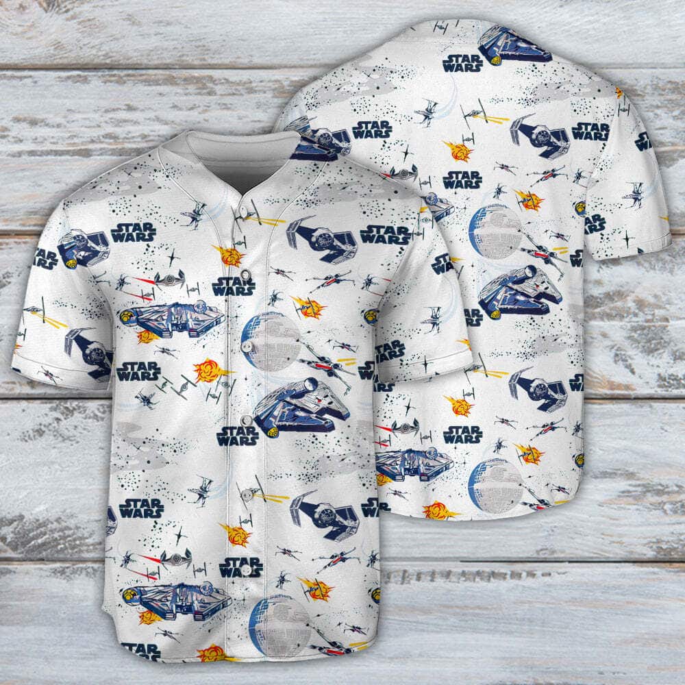 Star Wars Baseball Jersey Space Ship Gift For Son From Father