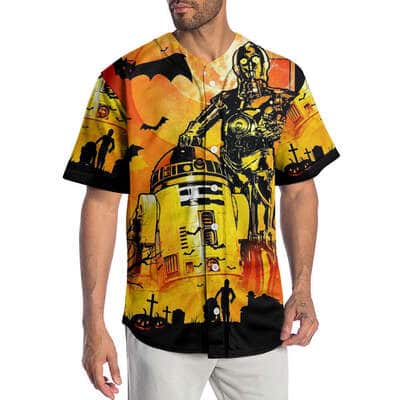 Star Wars Baseball Jersey R2-D2 And C-3PO Appear Halloween Gift