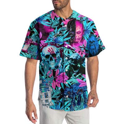 Yoda R2-D2 Star Wars Baseball Jersey Halloween Tropical Friends Lovers