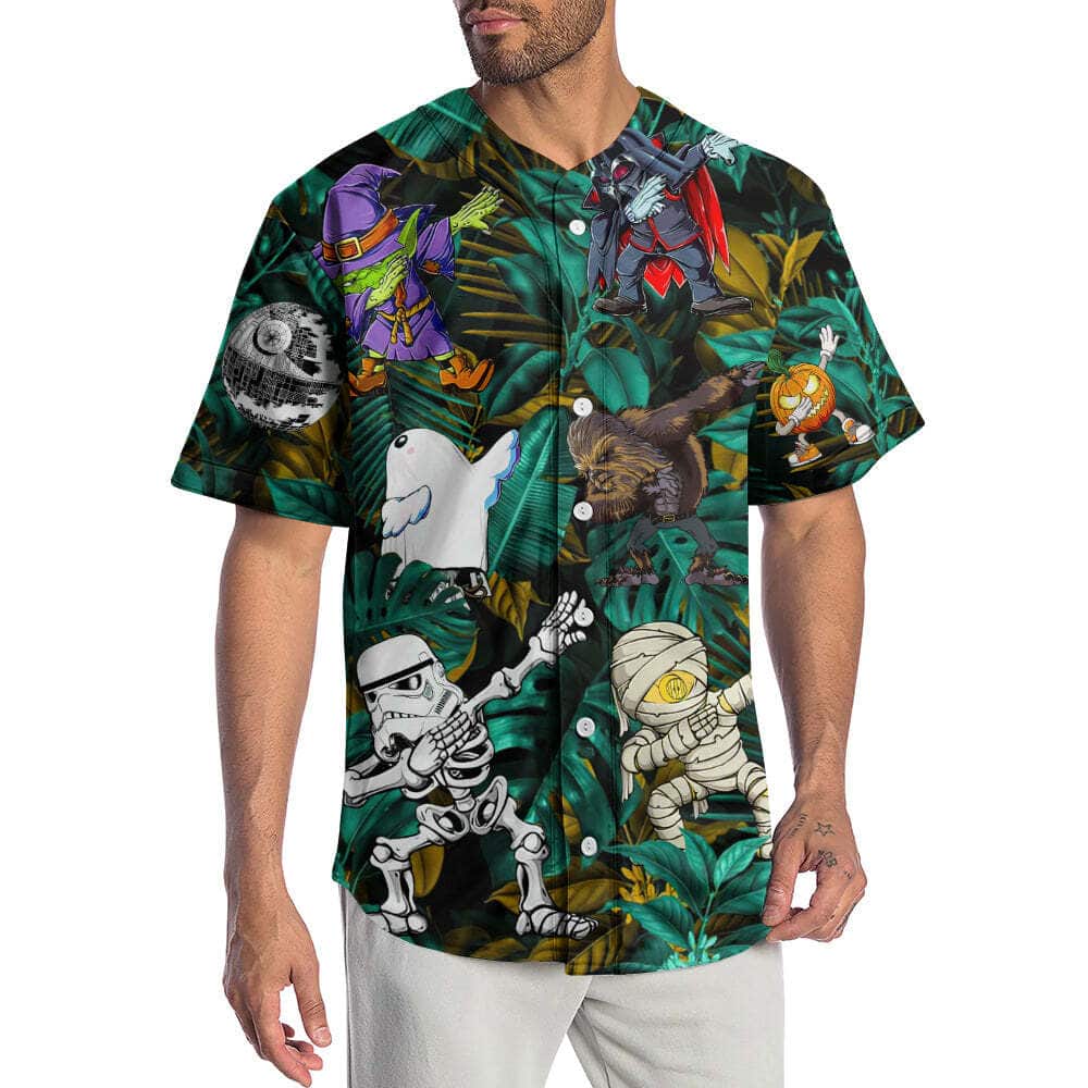 Star Wars Baseball Jersey Dabbing Skeleton Zombie Palm Leaves Pattern Halloween Gift Star Wars Baseball Jersey Dabbing Skeleton Zombie Palm Leaves Pattern Halloween Gift