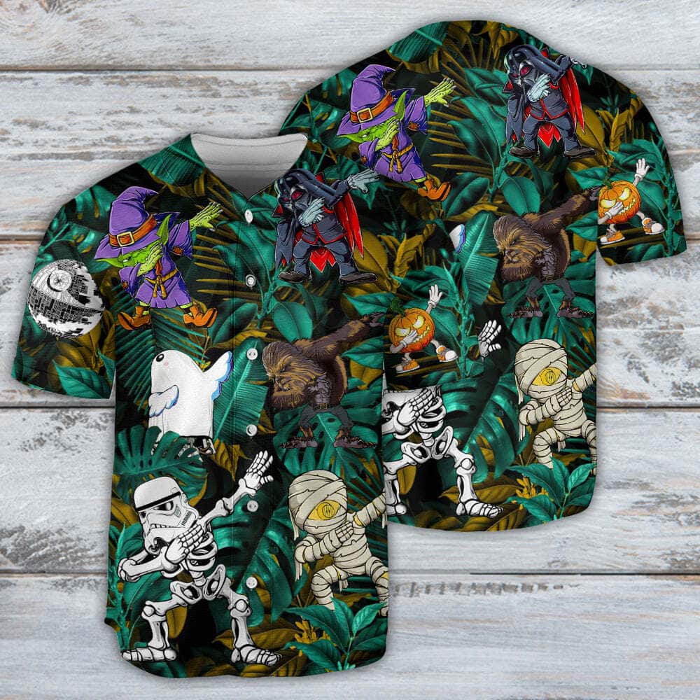 Star Wars Baseball Jersey Dabbing Skeleton Zombie Palm Leaves Pattern Halloween Gift Star Wars Baseball Jersey Dabbing Skeleton Zombie Palm Leaves Pattern Halloween Gift