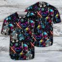 Star Wars Baseball Jersey Darth Vader Lightsaber R2-D2 Grogu
