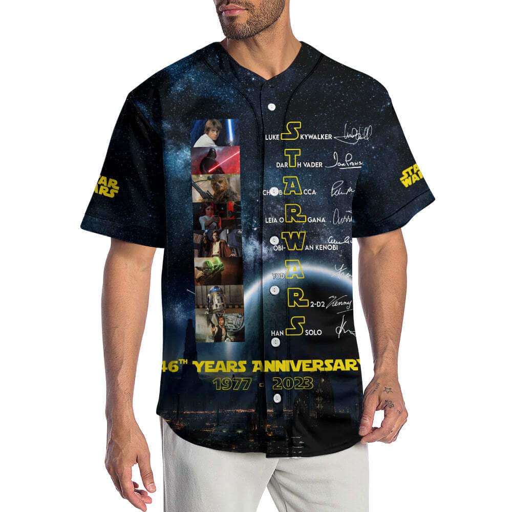 Star Wars Baseball Jersey 46 Years Anniversary Gift For Husband Star Wars Baseball Jersey 46 Years Anniversary Gift For Husband