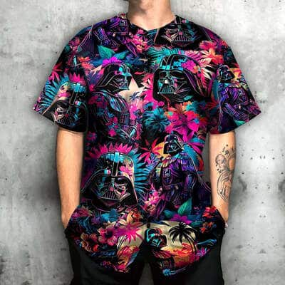 Cool Star Wars Baseball Jersey Darth Vader Synthwave Gift For Daughter