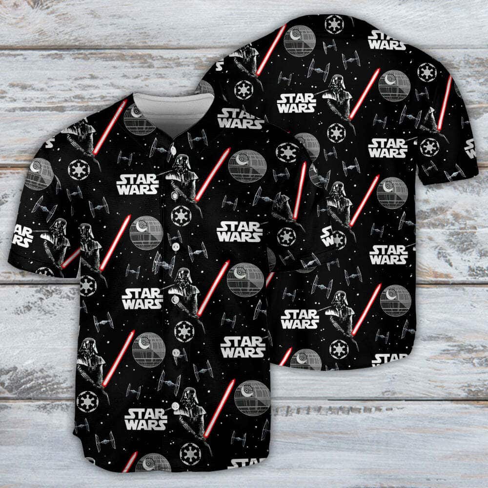Star Wars Baseball Jersey Darth Vader With Light Saber Star Wars Baseball Jersey Darth Vader With Light Saber