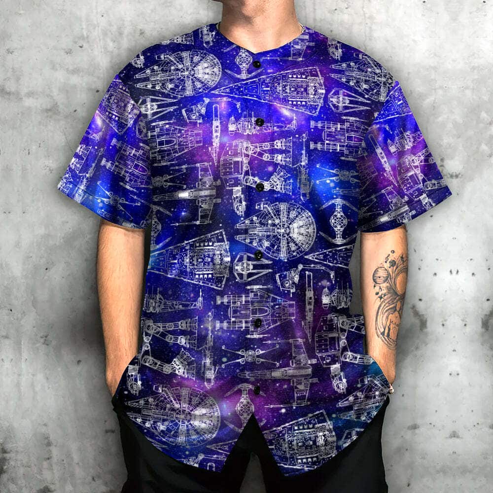 Star Wars Baseball Jersey Space Ships Galaxy Gift For Husband Star Wars Baseball Jersey Space Ships Galaxy Gift For Husband