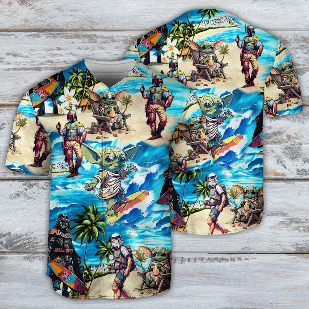 Star Wars Baseball Jersey Darth Vader Stormtroopers Yoda Surfing Star Wars Baseball Jersey Darth Vader Stormtroopers Yoda Surfing