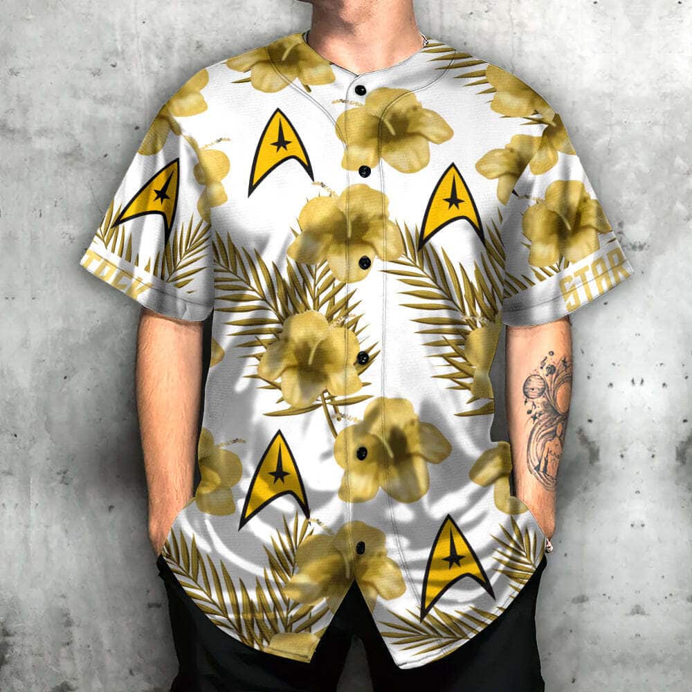 Star Trek Baseball Jersey Hibiscus Floral Starships Gift For Girlfriend Star Trek Baseball Jersey Hibiscus Floral Starships Gift For Girlfriend