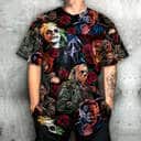 Jason Voorhees Freddy Krueger Michael Myers Chucky Ghostface Halloween Baseball Jersey Gift For Son From Mom Jason Voorhees Freddy Krueger Michael Myers Chucky Ghostface Halloween Baseball Jersey Gift For Son From Mom