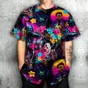 Halloween Michael Myers Jason Voorhees Freddy Krueger Ghostface Baseball Jersey Flower Pattern Halloween Michael Myers Jason Voorhees Freddy Krueger Ghostface Baseball Jersey Flower Pattern