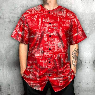 Space Ships Star Wars Baseball Jersey Gift For Daughter From Dad