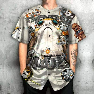 Star Wars Baseball Jersey Porg Wars Birthday Gift For Daughter