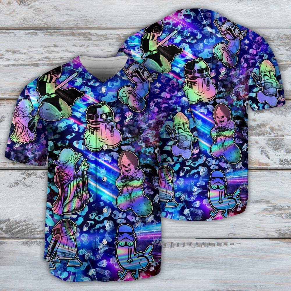 Star Wars Baseball Jersey Funny Wishing You Much Hap-Pens Star Wars Baseball Jersey Funny Wishing You Much Hap-Pens