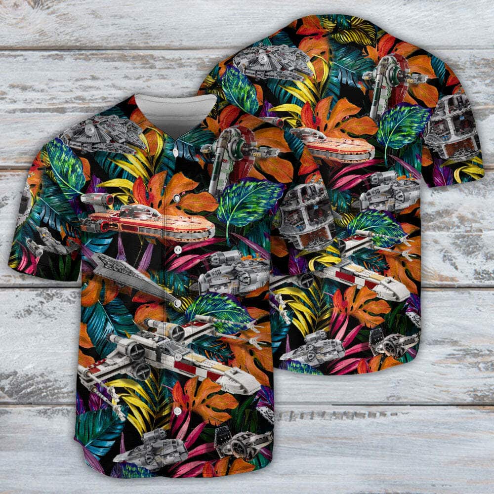 Star Wars Baseball Jersey Lego Ship Tropical Pattern Gift For Friends