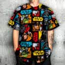 Darth Vader Baby Yoda Star Wars Baseball Jersey Colorful Pattern