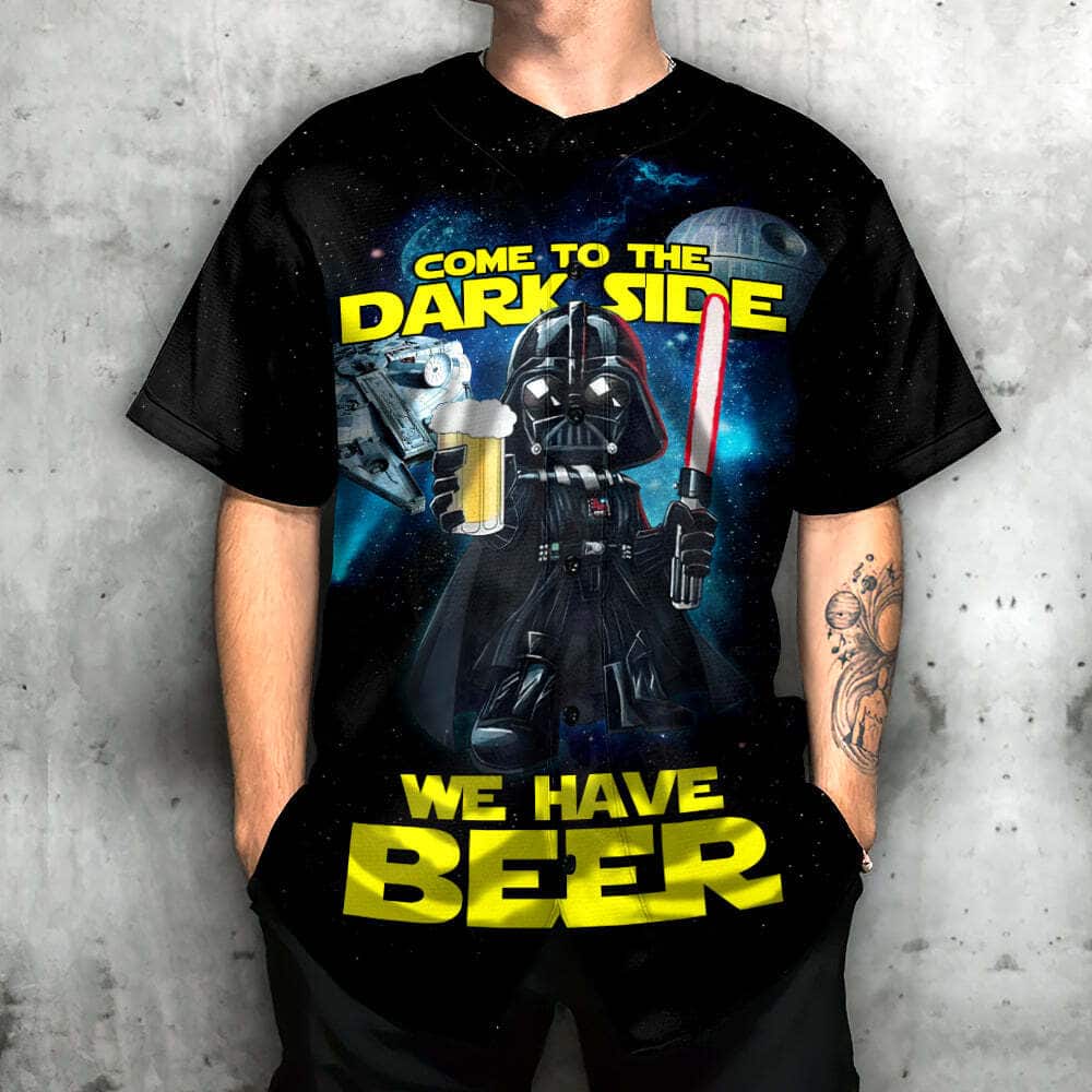 Darth Vader Star Wars Baseball Jersey Come To The Dark Side Gift For Beer Lovers Darth Vader Star Wars Baseball Jersey Come To The Dark Side Gift For Beer Lovers