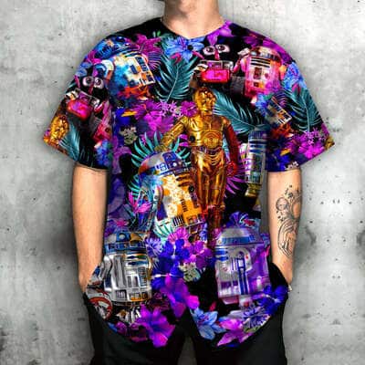 Special Star Wars Baseball Jersey R2-D2 With Friends Synthwave