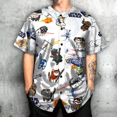 Cool Star Wars Baseball Jersey Gift For Cat Lovers