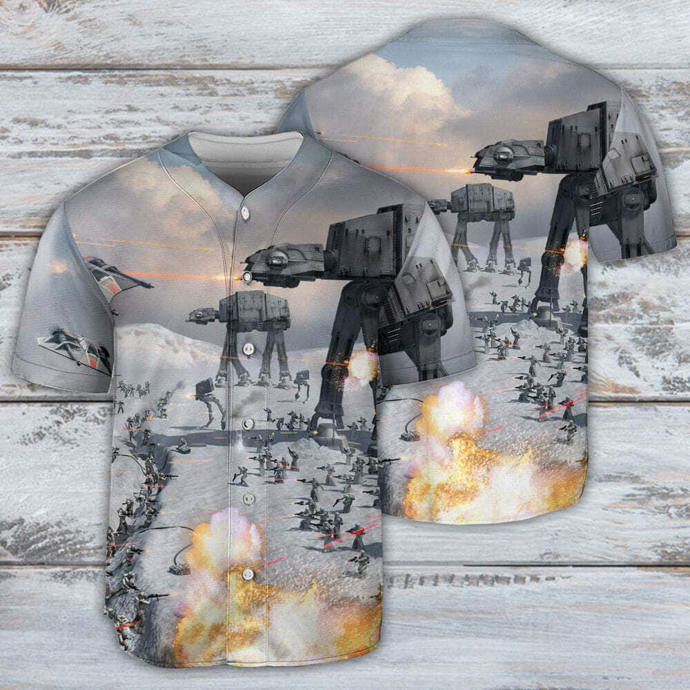 Star Wars Baseball Jersey Battle Of Hoth AT-AT Gift For Son From Dad Star Wars Baseball Jersey Battle Of Hoth AT-AT Gift For Son From Dad