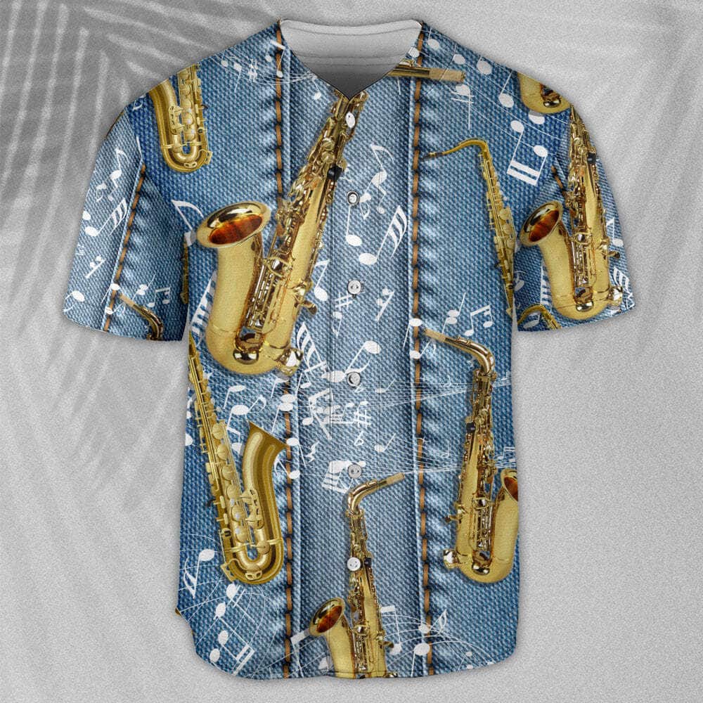 Saxophone Jeans Art Music Note Baseball Jersey Birthday Gift For Sister-In-Law Saxophone Jeans Art Music Note Baseball Jersey Birthday Gift For Sister-In-Law