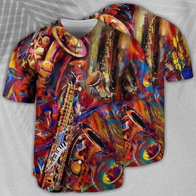 Saxophone Music To The Soul Baseball Jersey Birthday Gift For Sister-In-Law