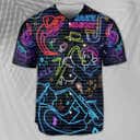 Saxophone Music Love Neon Baseball Jersey Gift For Music Lovers