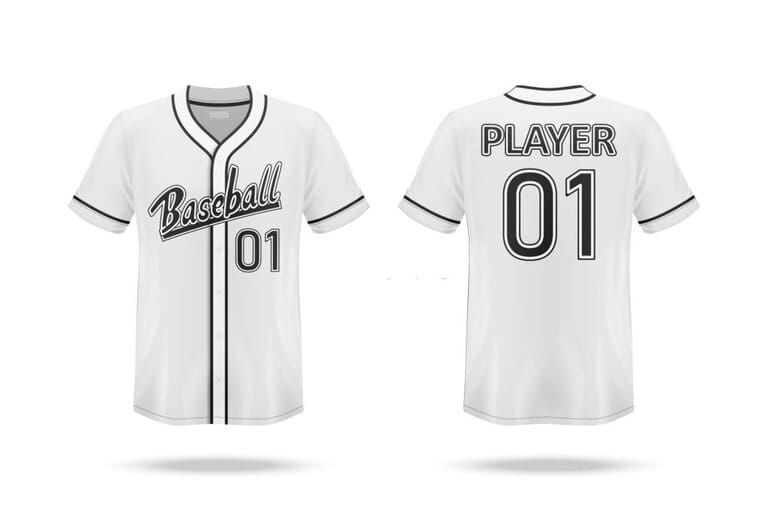 Baseball T Shirt Mockup specification isolated on white background, blank space on shirt for design and placing elements or text on shirt Baseball T Shirt Mockup specification isolated on white background, blank space on shirt for design and placing elements or text on shirt