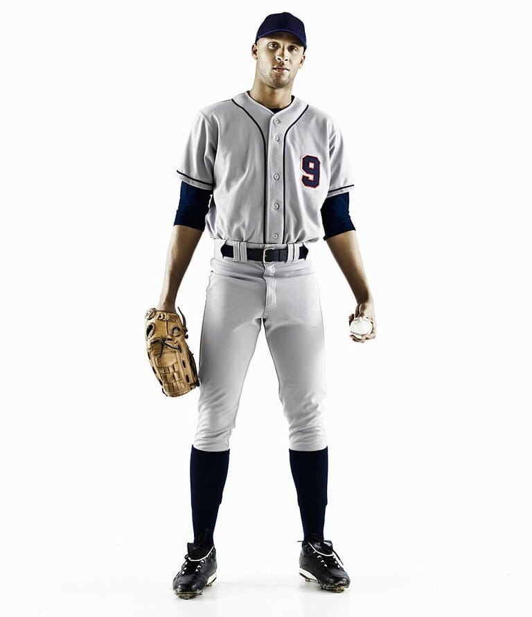 Baseball Player with glove and baseball Baseball Player with glove and baseball