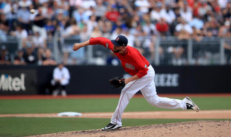 Boston Red Sox' Matt Barnes during the MLB London Series Match at The London Stadium.