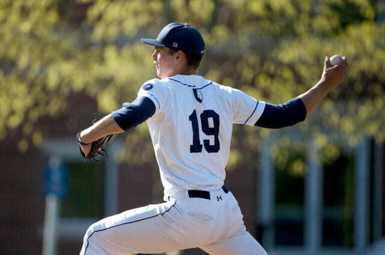 High school baseball pitcher