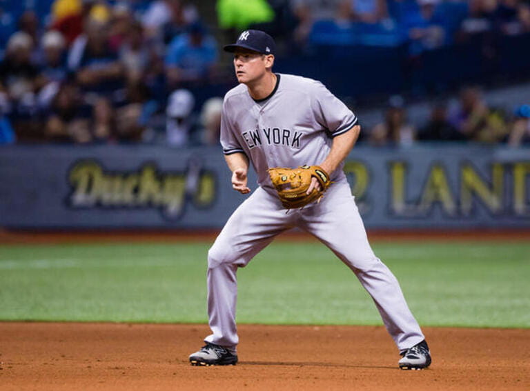 Tropicana Field. 05th Apr, 2017. Florida, USA-New York Yankees third baseman Chase Headley (12) in the game between the Yankees and the Rays at Tropicana Field. Tropicana Field. 05th Apr, 2017. Florida, USA-New York Yankees third baseman Chase Headley (12) in the game between the Yankees and the Rays at Tropicana Field.