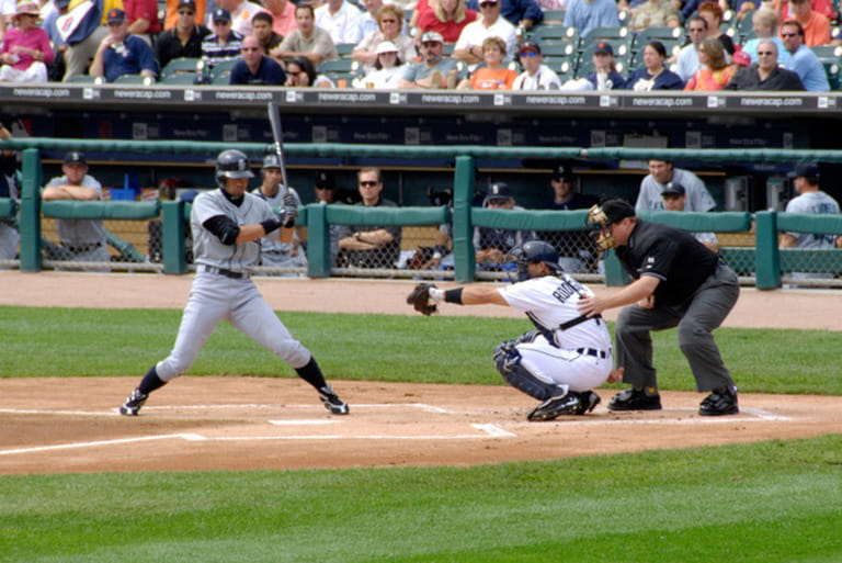 Detroit Tiger Professional Major League Baseball game at Comerica Park Detroit Michigan