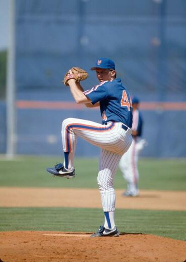 New York Mets pitcher David Cone at the Met’s baseball spring training facility in Port St. Lucie, Florida on March 11, 1989.
